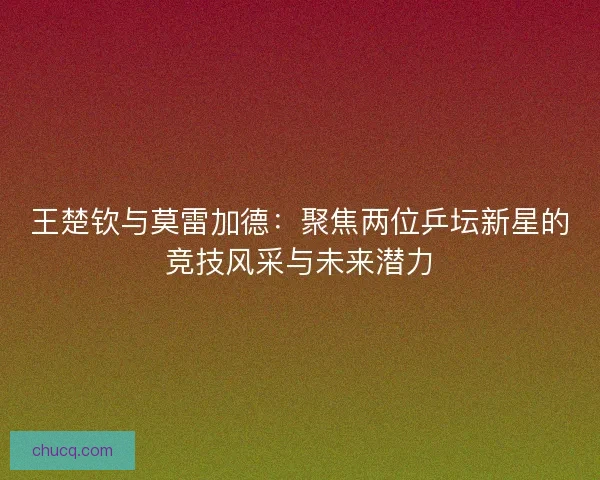 王楚钦与莫雷加德:聚焦两位乒坛新星的竞技风采与未来潜力 王楚钦与莫雷加德:聚焦两位乒坛新星的竞技风采与未来潜力